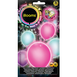 Illooms Φωτεινά Μπαλόνια Girlie 5 Pack  (LLM09000)