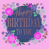 Ευχετήρια Κάρτα Γεννεθλίων Λουλούδια "Happy Birthday To You"  (CRG220)