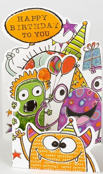 Ευχετήρια Κάρτα Γενεθλίων AVOCADO Birthday Monsters  (SYG017)