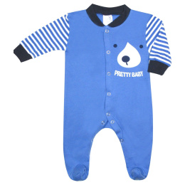Pretty Baby New Born Φορμάκι Αγορίστικο Αρκουδάκι Μπλε/Εκρού  (35892-0)