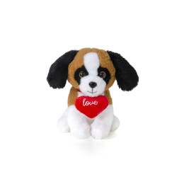 Λούτρινα Σκυλάκια με Καρδιά Love σε 6 σχέδια 24 εκ  (59506V)