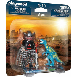 Playmobil Duo Pack Βελοσιράπτορας Και Κινηγός Δεινοσαύρων  (70693)