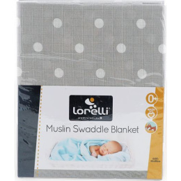 Lorelli Πάνα Αγκαλιάς 80x80 Grey Dots  (10340091909)