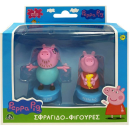 Hero - Mania Peppa Pig Φιγούρες - Σφραγίδες 2Pack  (PP005000)