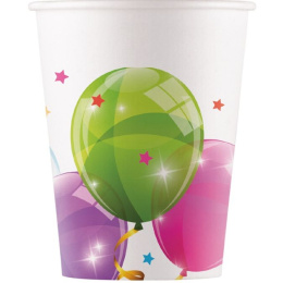Party Ποτήρια Χάρτινα Sparkling Balloons 8 τεμάχια  (93462)