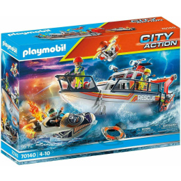 Playmobil Επιχείρηση Πυρόσβεσης Με Σκάφος Διάσωσης  (70140)
