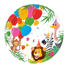 Party Πιάτα Μεσαία Decorata Jungle Balloons 20εκ 8 τμχ  (93780)