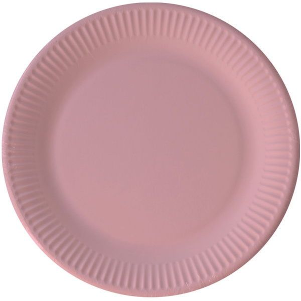 Party Πιάτα Μεγάλα Decorata Solid Colour Ροζ 23εκ 8 τμχ  (93526)
