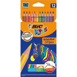 Bic Kids Evolution Stripes Σετ Ξυλομπογιές 12 τμχ  (9505221)