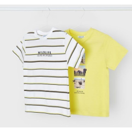 Mayoral Mini σετ 2 Μπλούζες με Ρίγες Χρώμα 31 Κίτρινο  (23-03008-031)