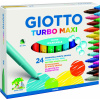 Giotto Turbo Maxi Πλενόμενοι Μαρκαδόροι Ζωγραφικής Χονδροί σε 24 Χρώματα  (000455000)