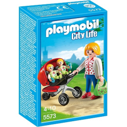 Playmobil Μαμα Με Διδυμα Και Καροτσακι  (5573)