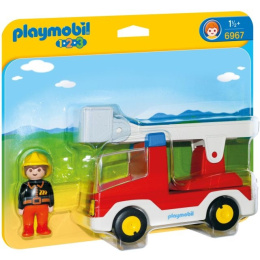 Playmobil 123 Πυροσβεστης Με Κλιμακοφορο Οχημα  (6967)