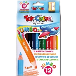 Ξυλομπογιες Toy Color Jumbo 12 Χρωματα Και Δωρο Ξυστρα  (220.063)
