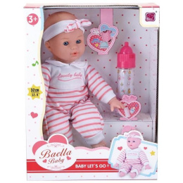 Κούκλα Μωρό Baella Baby Με Μπιμπερό 30 Εκ.  (MKI992447)