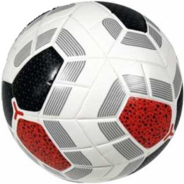 Μπάλα Ποδοσφαίρου Δερμάτινη Καμπύλες Ριγέ No5  (20-01408)