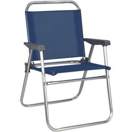 Καρέκλα Παραλίας Πτυσσόμενη Αλουμινίου Με Αδιάβροχο Textiline Σκούρο Μπλε Πανί 52X56X80 εκ.  (03.CH-150-DB)