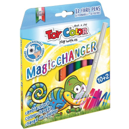 Toy Color Μαρκαδόροι 10+2 Χρώματα Magic Changer  (220.038)