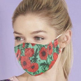 Μάσκα Υγιεινής Green Poppies Face  (EC-M16)