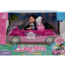 Κούκλα Cute Girl Με Αγωνιστικό Αυτοκίνητο  (MKG794045)