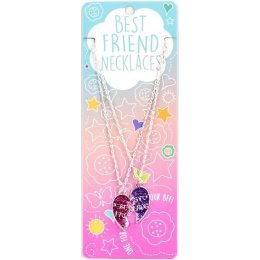 Κρεμαστό Best Friends Σετ 2 Τεμαχίων Pink Purple Glitter Spirit Heart  (14482395)