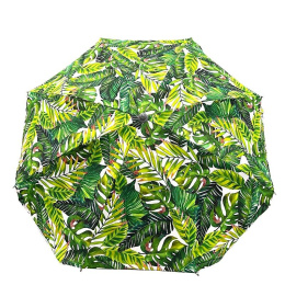 Ομπρέλα Θαλάσσης Πράσινη Floral 180cm  (21-02994)