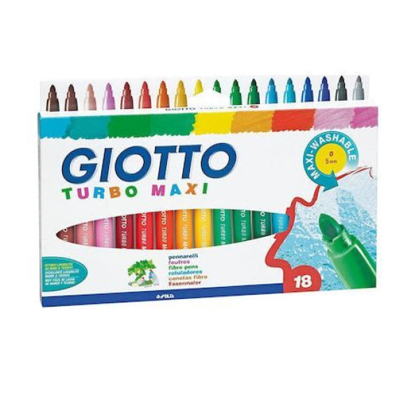 Μαρκαδόροι Giotto 18 τεμ Turbo Maxi  (000076300)