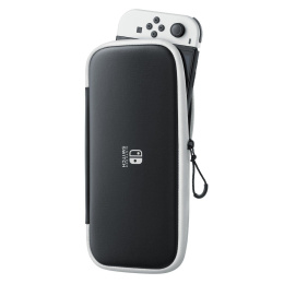 Nintendo Switch Carrying Case and Screen Protector (Black/White)  (ACC.NSW-0044)
