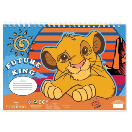 Μπλοκ Ζωγραφικής με Αυτοκόλλητα και Στένσιλ 40φ 23x23 Lion King  (000563551)