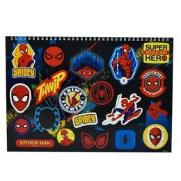 Gim Μπλοκ Ζωγραφικής A4 23x33 40 Φύλλα και Stickers Spiderman  (337-04416)