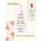 Ευχετήρια Κάρτα Γάμου Τούρτα Με Λουλούδι  (Γ0816)