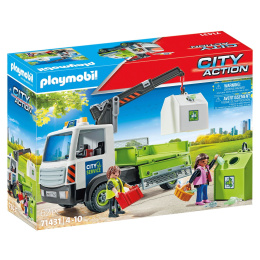Playmobil Όχημα Περισυλλογής Κάδων Ανακύκλωσης Γυαλιού  (71431)