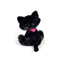 Λούτρινη Μαύρη Γάτα με Φούξια Μυτούλα 26εκ  (2239)