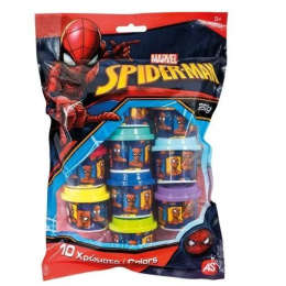 Πλαστελίνα Σετ 10 Βαζάκια σε Σακουλάκι Spiderman  (1045-03599)