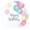 Party Πιάτα Μεσαία Happy Birthday Pastel 18εκ 8 τμχ  (M990370966)