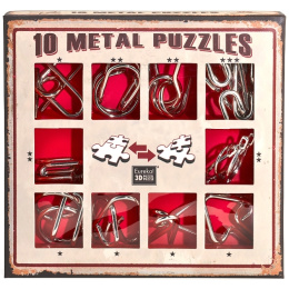 Παζλ Γριφος 10 Metal Puzzles Red Set  (10-R)