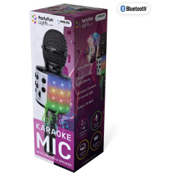 Bluetooth Karaoke Μικρόφωνο με Φωτισμό και Ηχείο σε Μαύρο  (86531)