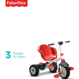 Smartrike Fisher Price Charm Plus Ποδήλατο Τρίκυκλο Κόκκινο Μπαστούνι-Μπάρα Προστασίας  (3250533)