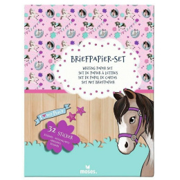Writting Paper Set With 32 Stickers Horse  (M26246)