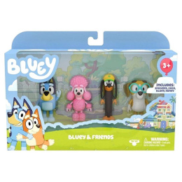 Bluey Φιγούρα 4Pack Bluey and Friends  (BLY01000)