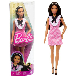 Barbie Νέες Barbie Fashionistas Doll Με Μαύρα Μαλλιά Και Ροζ Καρό Φόρεμα  (HJT06)