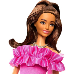 Λαμπάδα Barbie Νέες Barbie Fashionistas Doll Ruffle Sleeves Dress Pink  (HRH15)