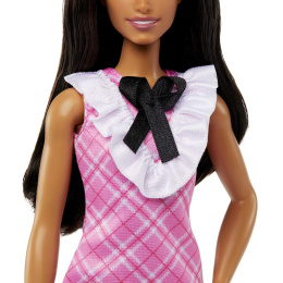 Λαμπάδα Barbie Νέες Barbie Fashionistas Doll Με Μαύρα Μαλλιά Και Ροζ Καρό Φόρεμα  (HJT06)