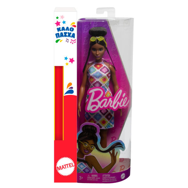 Λαμπάδα Barbie Νέες Barbie Fashionistas- Brown Hair In Bud Diamond Crochet  (HJT07)