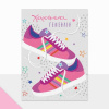 Ευχετήρια Κάρτα Γενεθλίων Petite Sneakers Ροζ  (PE205)