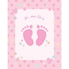 Ευχετήριο Καρτάκι Γέννησης Νεογέννητο Κόρη Πατουσάκια  (Γ2014)