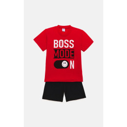 Eleten Πυτζάμα Boss Mode Κόκκινο-Μαύρο  (65388-01-53)