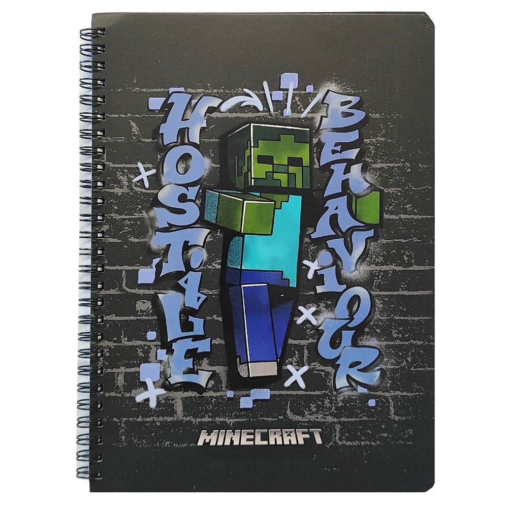Graffiti Τετράδιο Σπιράλ 2 Θεμάτων 17Χ25 Minecraft (25802) - Funny Bunny