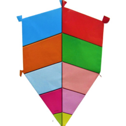 Χαρταετός Γύπας 1Μ Ολοχάρτινος Χρωματιστή Ουρά Τετράγωνα  (110-2)