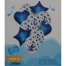 Party Mπαλόνια Σετ Μπουκέτο Διακόσμηση Γαλάζια  (Μ9025)